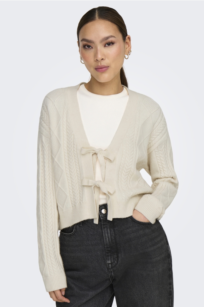 ONLFIA LS STRING CARDIGAN KNT NCA 15322412 Whitecap Gray